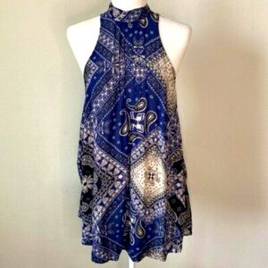 Free People Intimately Blue Handkerchief Dress/cover up size M